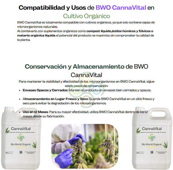 BWO CannaVital: Potenciador Natural para Cultivos de Cannabis 1L.